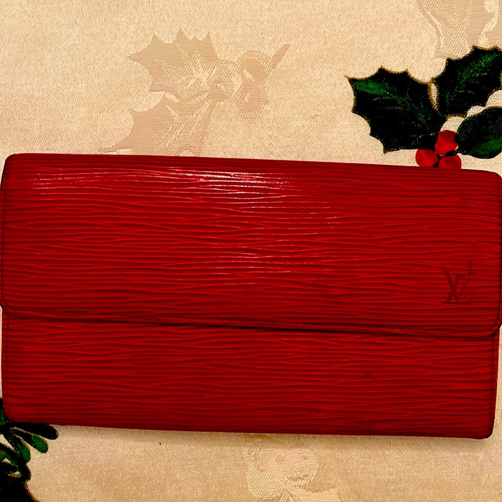 Louis Vuitton Red Epi Long Wallet